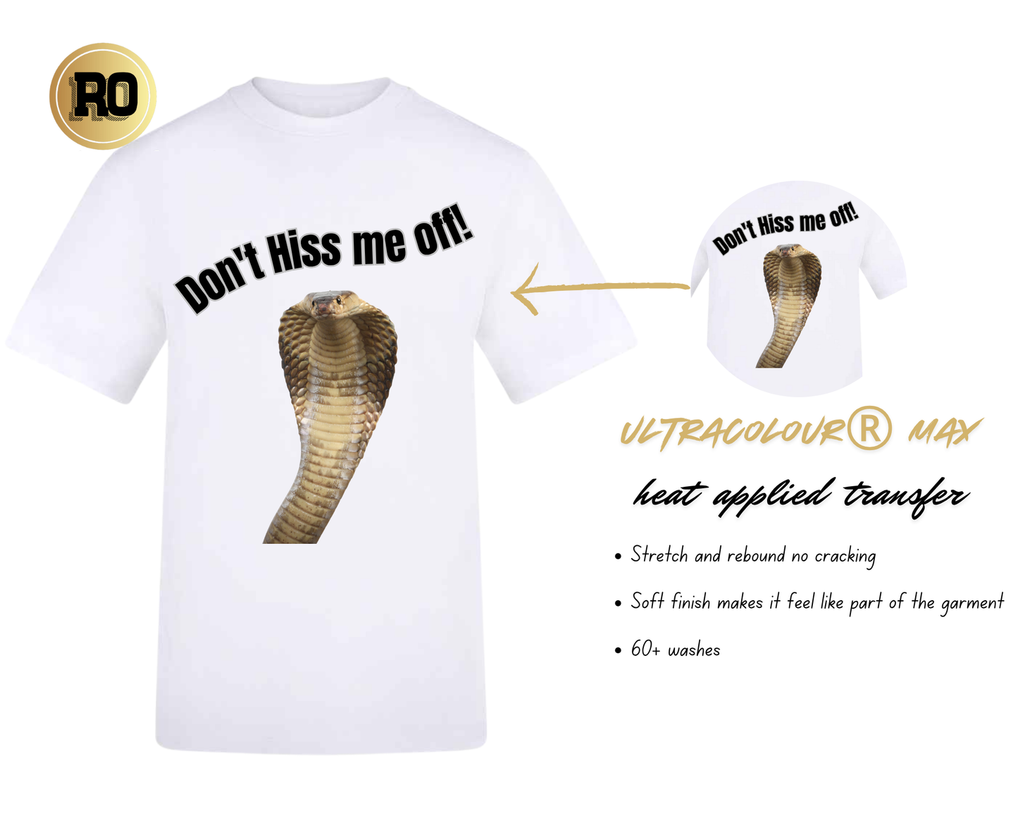 Official Bristol Reptile Encounters “Don’t Hiss Me Off!” Cobra T-Shirt (Adults)