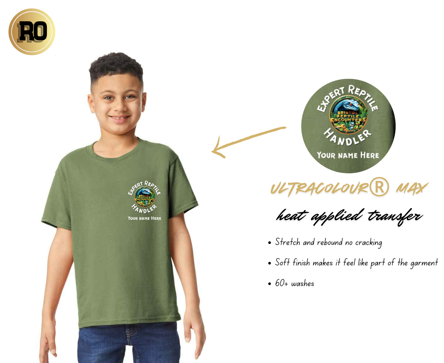 Official Bristol Reptile Encounters 'Expert Reptile Handler' Kids T-Shirt - Personalised