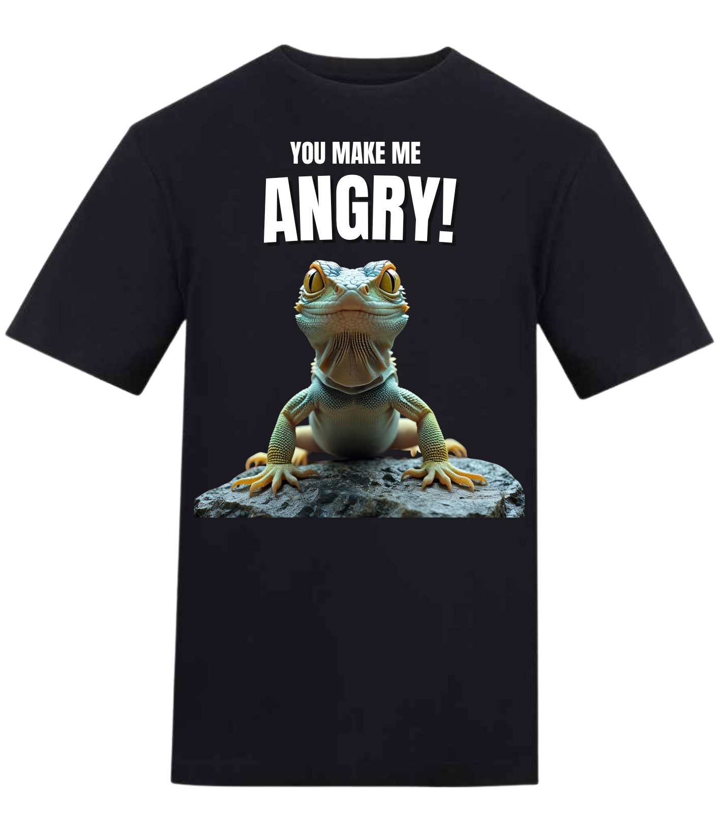 Official Bristol Reptile Encounters “You Make Me ANGRY!” Gecko T-Shirt (Kids & Adults)