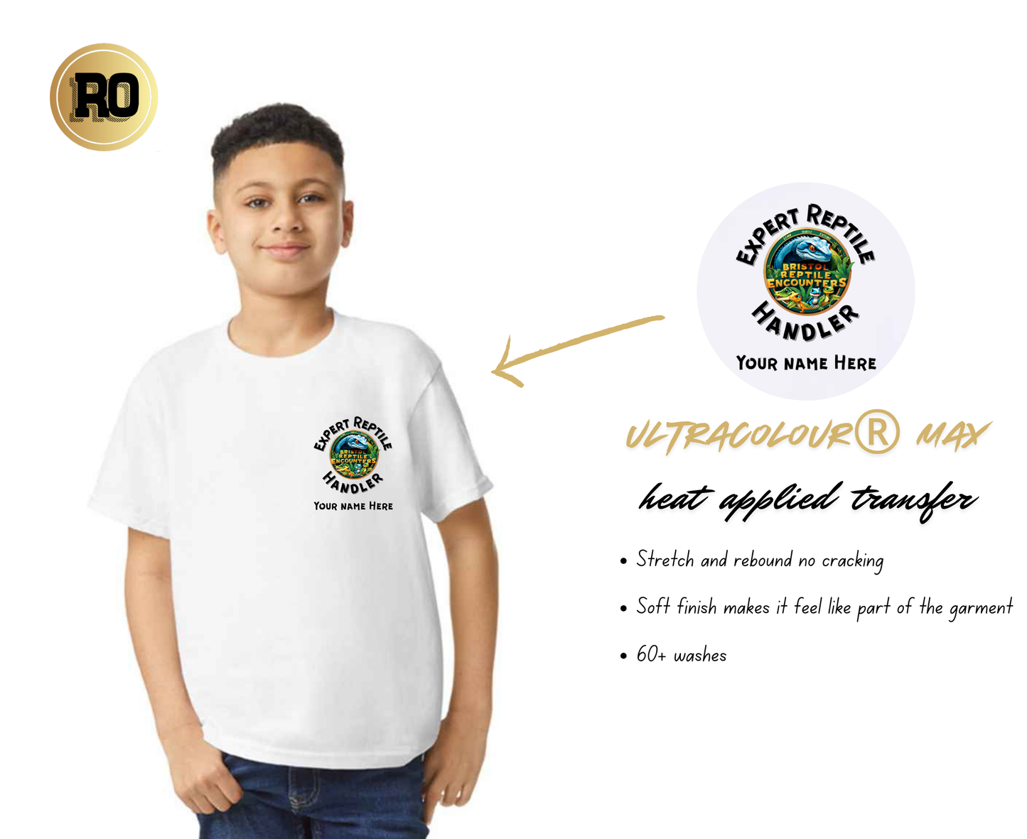 Official Bristol Reptile Encounters 'Expert Reptile Handler' Kids T-Shirt - Personalised