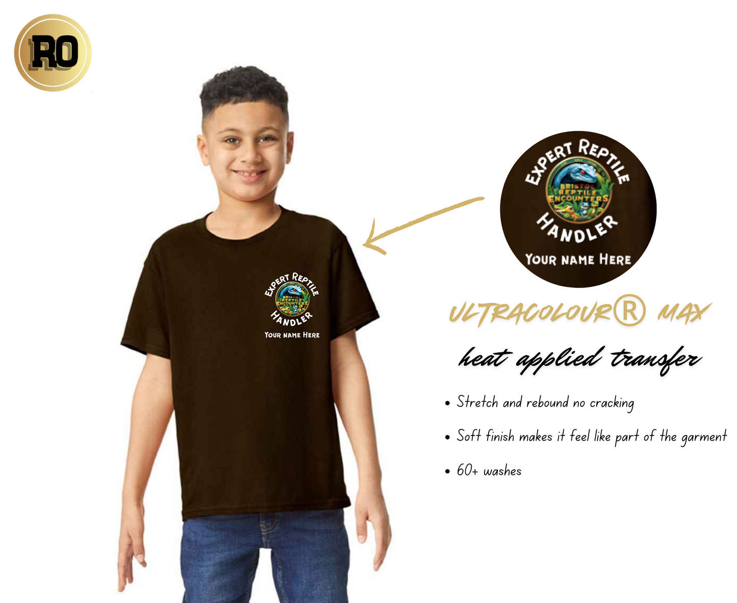Official Bristol Reptile Encounters 'Expert Reptile Handler' Kids T-Shirt - Personalised