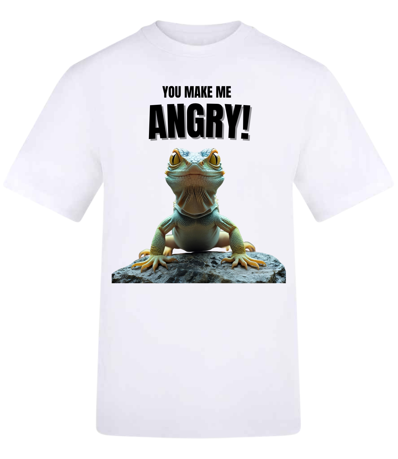 Official Bristol Reptile Encounters “You Make Me ANGRY!” Gecko T-Shirt (Kids & Adults)