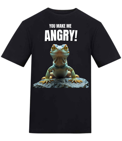 Official Bristol Reptile Encounters “You Make Me ANGRY!” Gecko T-Shirt (Kids & Adults)