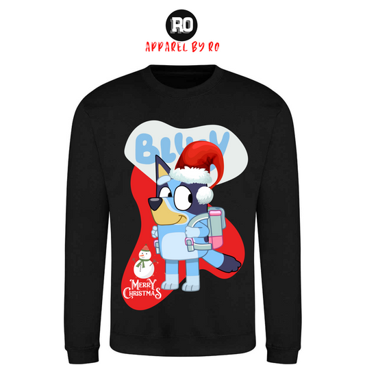 Kids' "Merry Bluey Christmas" Christmas Jumper