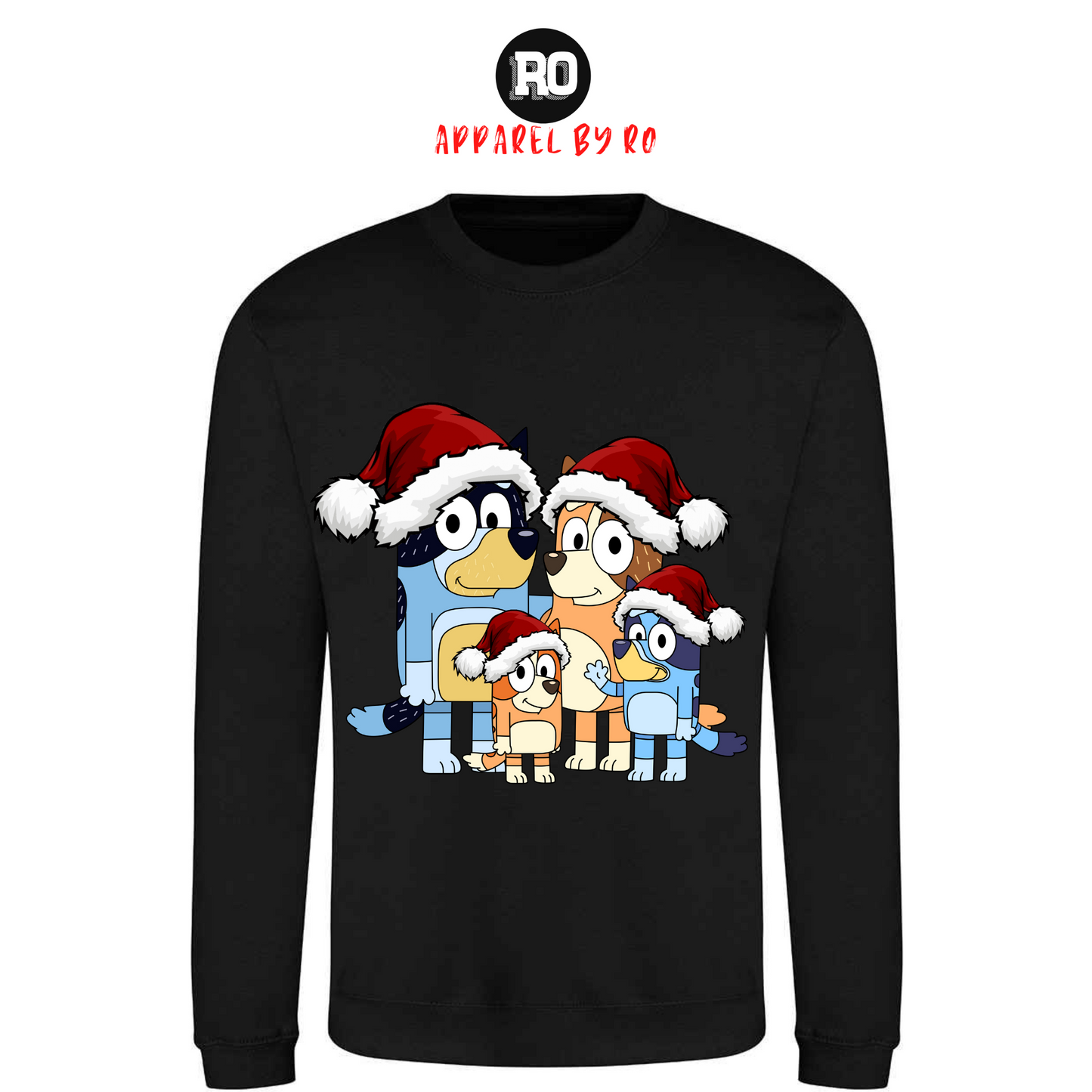 Kids' "Bluey Christmas Family Portrait" Christmas Jumper