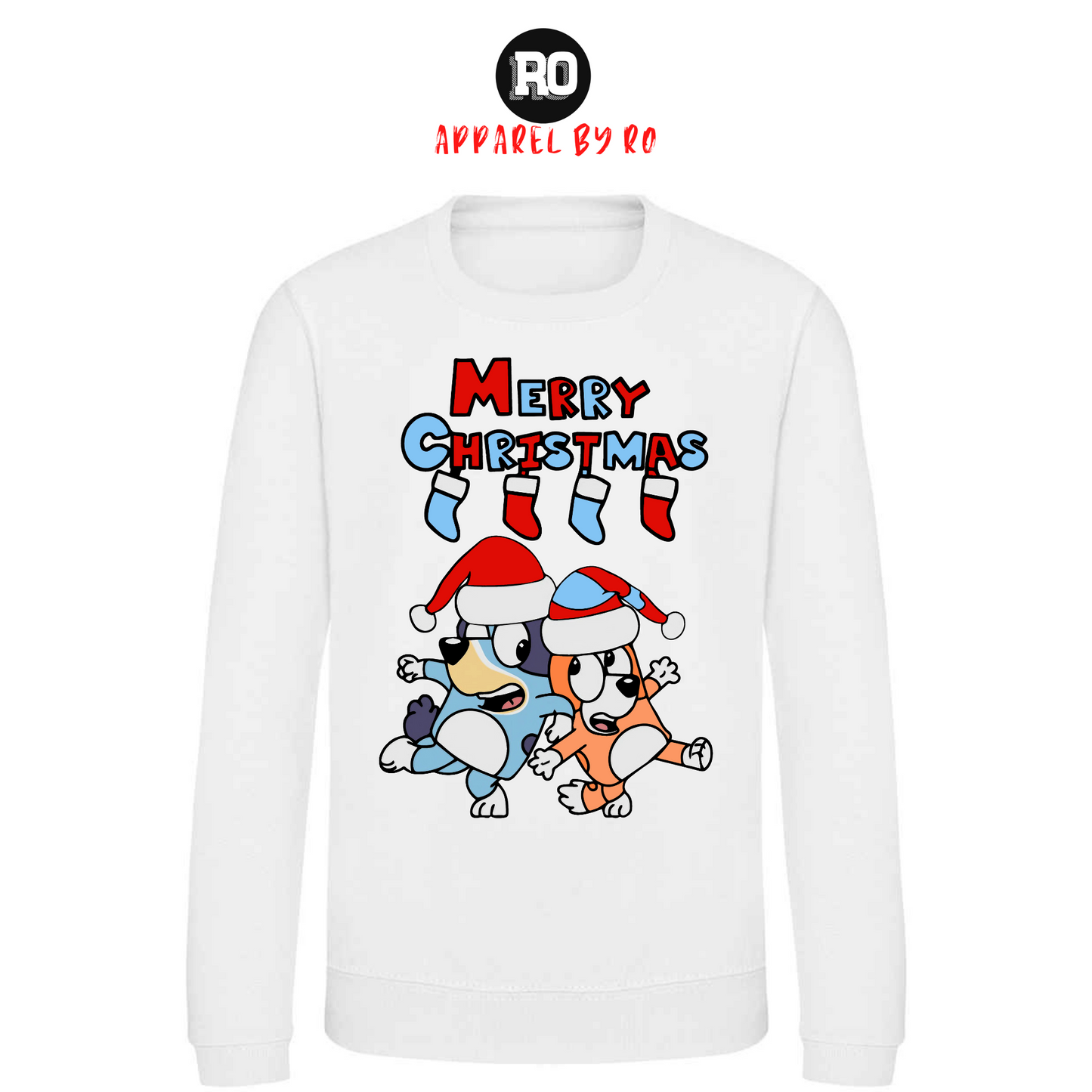 Kids' "Bluey & Bingo's Merry Christmas" Christmas Jumper