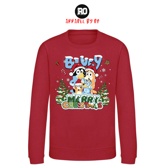 Kids' "Bluey's Christmas Selfie" Christmas Jumper