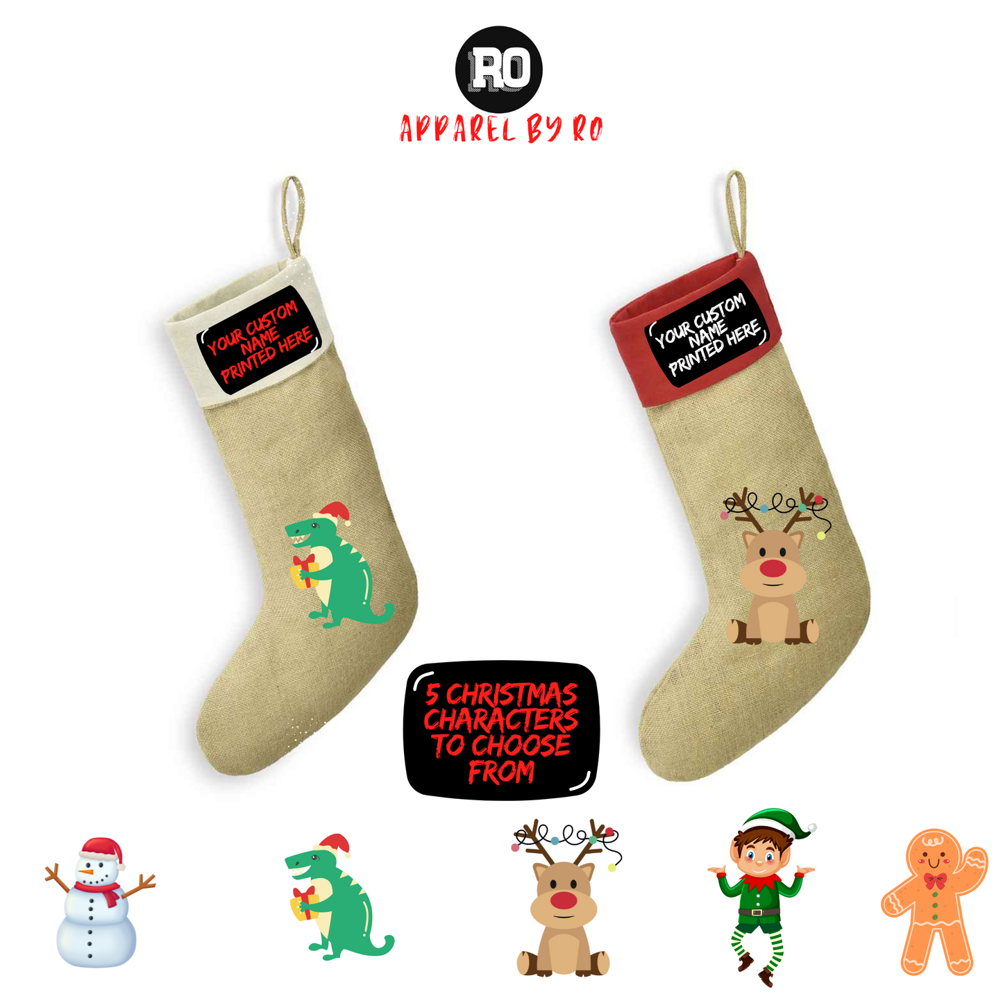 Personalised Christmas Character Stocking