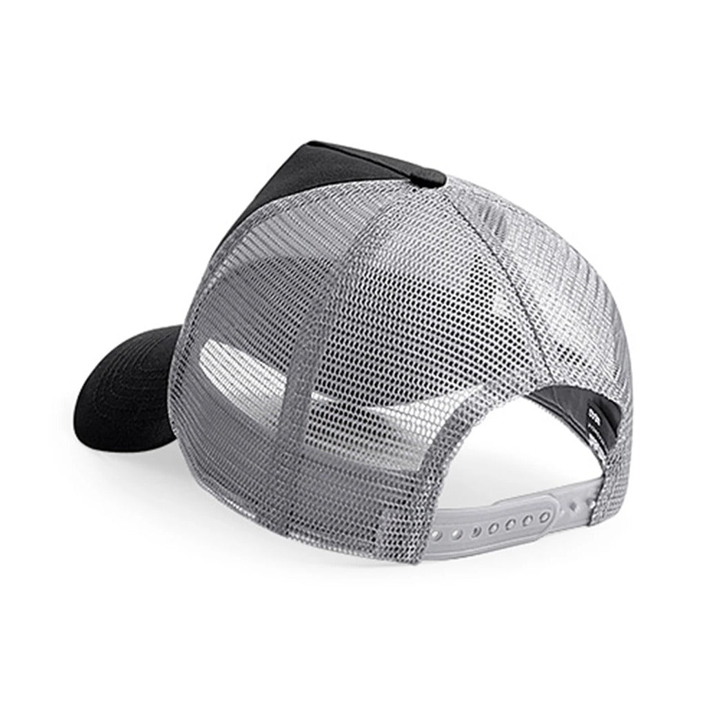 Grey mesh back and snapback strap of the West Wick FC trucker cap