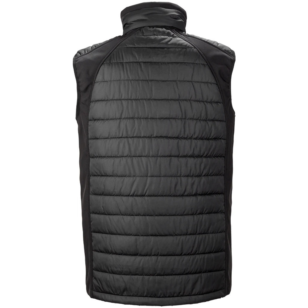Back view of the West Wick FC padded gilet