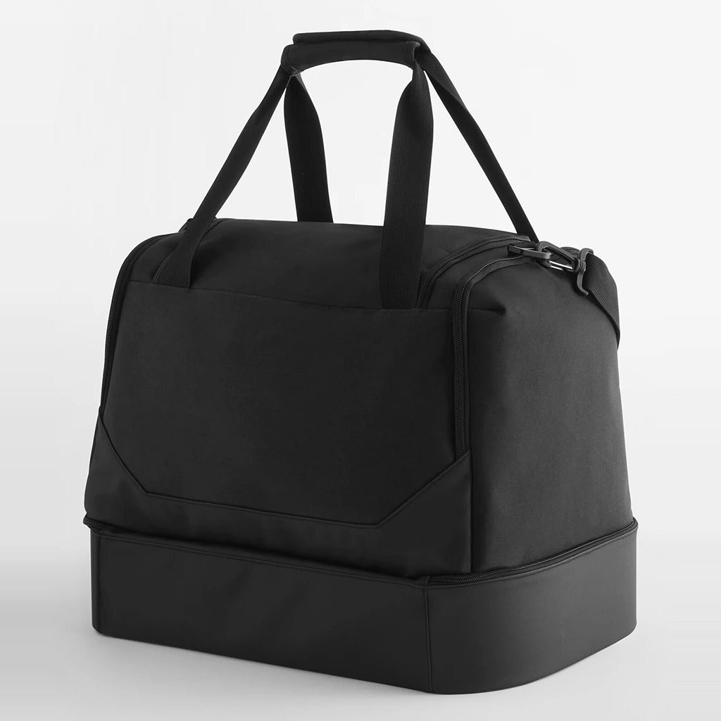 West Wick FC kit bag from the back showing the hard base
