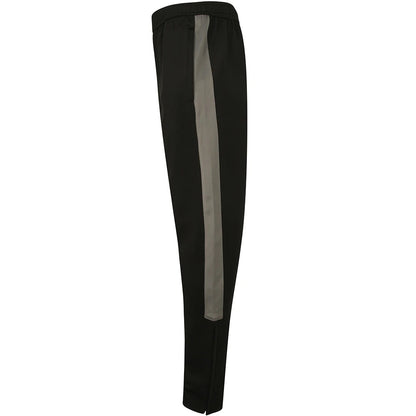 Side view of the West Wick FC joggers showing the gunmetal stripe and ankle zip
