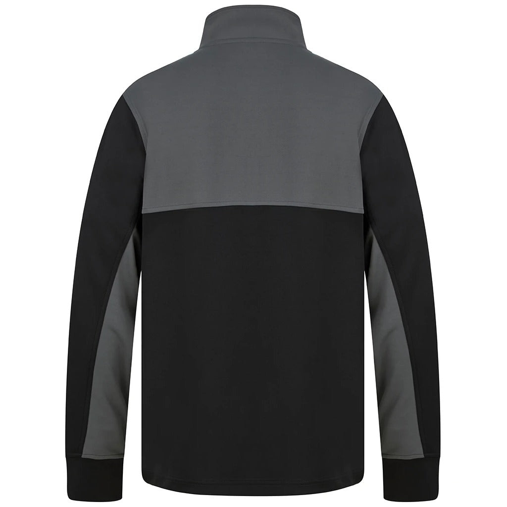 Back view of the West Wick FC quarter zip