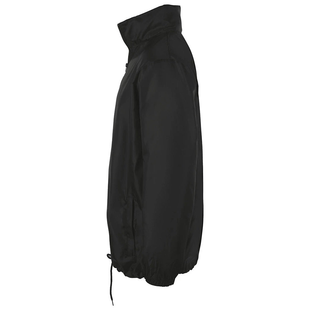Side view of the West Wick FC rain jacket