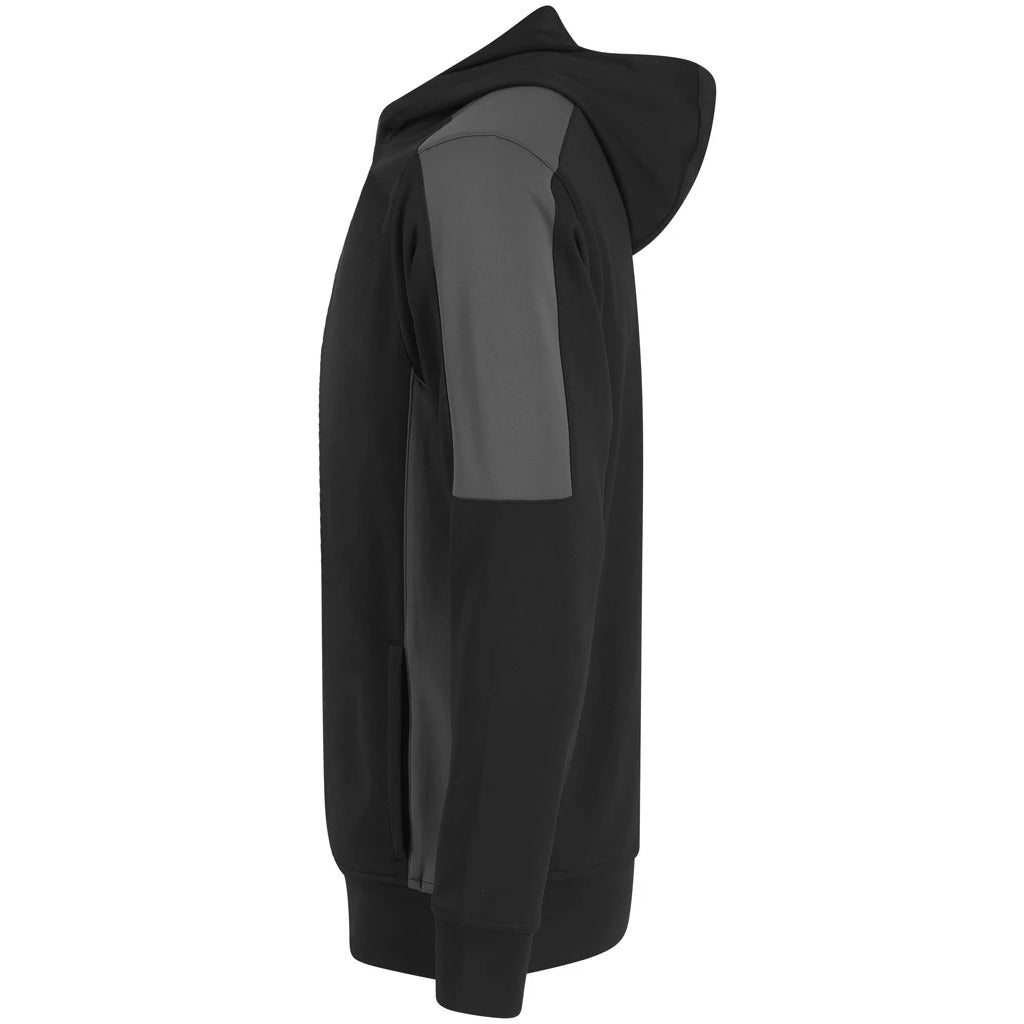 Side view of the West Wick FC training hoodie showing the gunmetal panels